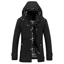 Plus Size 5XL Loose Men Jackets Hooded jacket male Cotton Autumn and spring  Zipper Padded Mens business Casual Coats 2024 - buy cheap