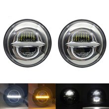 7 дюймовый круглый светодиодный фар угол глаза для Lada Niva 4x4 suzuki самурая Hummer H1H2 фара для ваз 2101 2024 - купить недорого