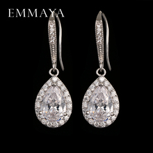 EMMAYA New Fashion Hot Long Drop Earrings Micro Paved Tiny CZ Water Drop Shape Pendant for Women Girl Party Wedding Jewelry 2024 - buy cheap