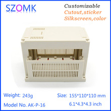 szomk plastic PLC din rail electronics box industrial box (1 pcs) 155*110*110mm plastic enclosure distribution box junction box 2024 - buy cheap