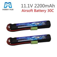 2pcs Hobby Hub RC Lipo battery 11.1V 2200MAH 30C 3S AKKU Mini Airsoft Gun Battery BB Air Pistol Electric Toys RC Parts 2024 - buy cheap