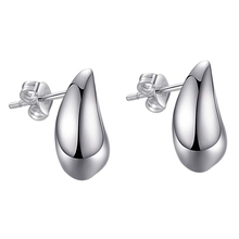 rain drop simple Top quality free shipping silver plated Earrings for women fashion jewelry /VUBNIKHZ WGZMHMBM 2024 - buy cheap