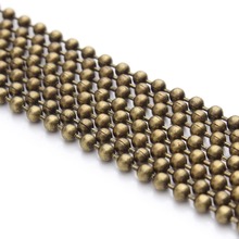 Colar antigo de bola de bronze, corrente para colares e pulseiras, fabricação de joias, 1.2/1.5/2.0/2.4mm 2024 - compre barato