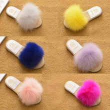 9 candy color rabbit fur slippers women designer crystal band around straw slides shoes woman flat summer real fur flipflopy1044 2024 - buy cheap