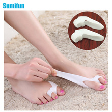 2Pcs Thumb Valgus Protector Silicone Gel foot fingers Two Hole Toe Separator Bunion Adjuster Hallux Valgus Feet Massager C142 2024 - buy cheap