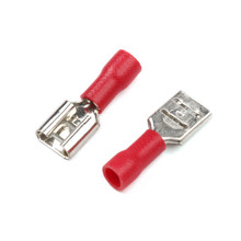 100 Pçs/lote FDD1.25-250 Vermelho Feminino Conectores Elétricos Isolados Crimp Terminal Para 0.5-1.5mm2 Cabo Conector Do Fio 2024 - compre barato