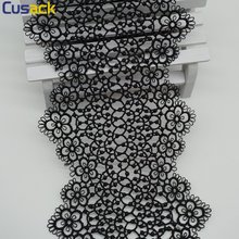 14 yards 10 cm Black Flower Lace Ribbon Trims for Dress Garments Trimmings Applique Sewing Accessories Lace Fabric DIY Crafts 5 2024 - buy cheap