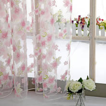 200*B10CM Leaves Tulle Sheer Curtain Country Style Window Curtains Voile Curtains for window bedroom living room decoration B1 2024 - buy cheap