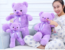 stuffed toy lavender bear teddy bear plush toy soft doll throw pillow Christmas gift w1232 2024 - buy cheap