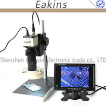 Conjunto de câmera para microscópio com vídeo colorido bnc 1/3 tvl, polegadas, ccd, lente de montagem c 100x + suporte + luz de led 56 + monitor lcd de 7 polegadas 2024 - compre barato