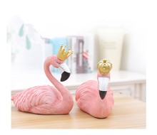 Ins 1 pc Mesa Moda Decoração Grande Flamingo Ornamentos Figuras Decorativas Home Decor Resina Artesanato Amantes Casamento JL 204 2024 - compre barato