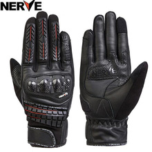 2019 New arrival Full finger Touch screen NERVE Motorcycle Gloves Men Riding Racing Carbon fibre protect Anti fall  Moto glove 2024 - buy cheap