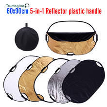 60x90cm/24x35" 5 in 1 Diffuser photography Reflector Collapsible Portable Photography Light Reflector Photo Studio With Handle 2024 - buy cheap