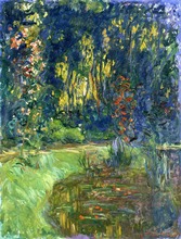 100% handmade landscape oil painting reproduction on linen canvas,water-lily-pond-at-giverny-1919 by claude monet 2024 - buy cheap