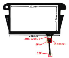 10,2 дюймов GT9271 ZP2096 ZHG-0216C E емкостный сенсорный дигитайзер для автомобиля DVD GPS навигация Мультимедиа сенсорный экран панель Стекло 2024 - купить недорого