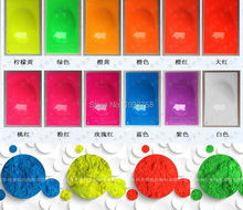 HOT SALE 500g mixed 10 NEON Colors Fluorescent Phosphor Pigment Powder for Nail Polish/Printing/Painting/Craft Gifts 2024 - buy cheap
