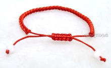 Venda vermelho china seda artesanal tecelagem ajustável 6 a 10 "boa sorte embutida atacado/varejo frete grátis 2024 - compre barato