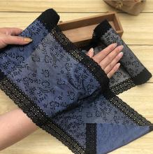 1 Meter Black Blue Stretch Lace Trim Embroidered Lace Fabric for Sewing Elastic Needlework Lace Ribbon Underwear Lace 2024 - buy cheap