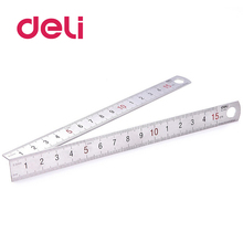 Deli 1pcs steel ruler centimeter scale ruler stainless steel iron ruler 15 cm 6 inch silver Stationery Drafting Supplies 8462 2024 - buy cheap