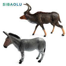 2Pcs Antelope Zebra donkey figurine Plastic Craft Animal Model home decor miniature fairy garden decoration DIY accessories toy 2024 - buy cheap