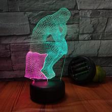 Woodman 3d Vision Nightlight Creative Colorful Touch Charging Stereo Led Night Light Novelty Led Usb Kids Lamp 2024 - buy cheap