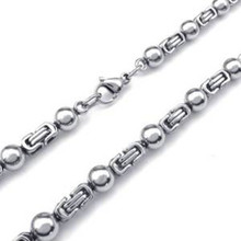 Biker Mens Stainless Steel Necklace Link Chain - Silver 2024 - buy cheap