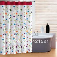New Arrival High Quality Flower Waterproof Polyester Shower Curtain 180*180cm Free Shipping 2024 - buy cheap