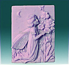angel girl shaped soap crafts mould flower silicone mold for handmade soap mold 2024 - buy cheap