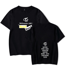 Kpop camiseta de algodão lane1, camiseta top k pop da moda coreana com terceiro mini álbum, roupa urbana 2024 - compre barato