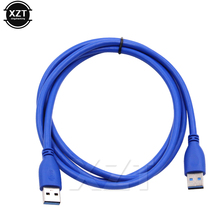PZ-Cable de extensión USB 3,0 tipo A macho, accesorio de color negro, AM A AM, 4,8 Gbps, compatible con USB 2,0, 1,5 M, 5 uds. 2024 - compra barato
