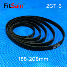 FitSain--2GT 188-208mm rubber belt Width 6mm Timing Belt GT2 Conveyor Belt Drive Belt Ring with Rubber Belt 2024 - buy cheap