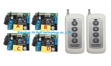 AC 220 V 1 CH Wireless remote control switch System 2 pcs Transmitter + 4 pcs Receiver 433MHZ 2024 - buy cheap