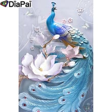 DIAPAI 5D DIY Diamond Painting 100% Full Square/Round Drill "Peacock flower" Diamond Embroidery Cross Stitch 3D Decor A21620 2024 - buy cheap