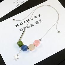 YDGY2019 New Colorful Geometric Resin Coffee Golden Pentagon pendant accessories decorative necklace wholesale 2024 - buy cheap
