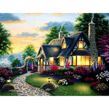 LaoJieYuan 100% Full 5D Diy Daimond Painting Cross-stitch "Dream House" 3D Diamond Mosaic Round Rhinestones Paintings Embroidery 2024 - buy cheap