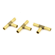 3Pcs 3 Way T-Shaped 8mm Tube Connector Brass Fuel Hose Barb Fittings 2024 - buy cheap