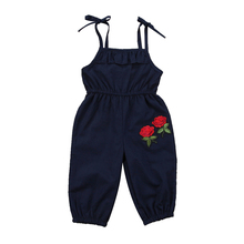 Toddler Kids Girls Embroidery Flower Romper Baby Girl Clothes	2017 New Arrival Cotton Jumpsuit Outfit Clothing For Newborns 1-6Y 2024 - buy cheap