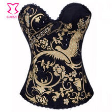 Corzzet Floral Print Pattern Cotton Push Up Overbust Corset slimming Burlesque Showgirl Women Espartilhos Corsets and Bustiers 2024 - buy cheap