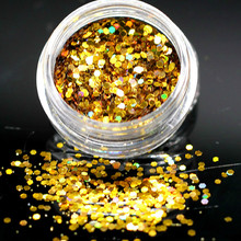 1 Box Laser Gold Color Sequins Nails Gel Nail Polish Gel Polish Set For Manicure Semi Permanent UV Gel Varnish Hybrid nail art 2024 - buy cheap