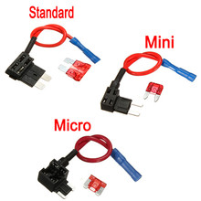 Mini fusible estándar de circuito de 12/24V, soporte ATO ATC, hucha, fusibles 2024 - compra barato