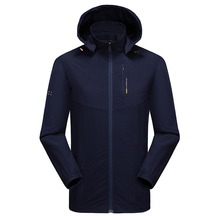 8XL Plus Size Men Autumn Hooded Casual Elastic WaterProof Jacket Coat Trench Men 2019 Brand Fashion Detachable Hat Jackets Men 2024 - buy cheap