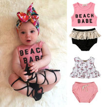 Newborn Infant Toddler Baby Girl Flamingo Tops Dress+Short Pants Summer fashion Comfortable Clothes 2024 - buy cheap