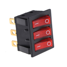 16a/30a 250 Vac 9pin Rocker Switch KCD3 34*40 Big Rocker Switch On-Off With Red Light 2024 - buy cheap