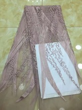 Tela de encaje de tul africano para vestido de fiesta, tejido de red bordado de JIANXI.C-82705 de alta calidad 2024 - compra barato