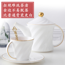 Juego de té de la tarde Continental para decoración de boda, conjunto de café o té con taza de café o té de flores para el hogar, juego de café europeo pequeño de lujo 2024 - compra barato