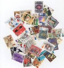50 шт тема Марка Великобритания почта страны все разные нет повторения бывшие в использовании почтовые марки для сбора 2024 - купить недорого