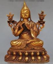 Estátua do budismo do tibet e joss vajrapani tsongkhapp, 8 polegadas, templo e dourado, frete grátis 2024 - compre barato