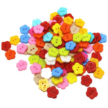 1000pcs/lot Mixed 14mm Plum Flower Plastic Buttons Sewing Accessories Cardmaking Embellishments Scrapbooking Button 2024 - buy cheap