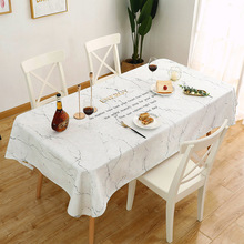 Creative Marble Pattern Thick Cotton Linen Art Waterproof Tablecloth Oil proof Easy To Clean Table Cloth Table Placemat Cover 2024 - buy cheap