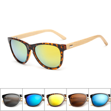 Óculos de sol de bambu, para homens e mulheres, de madeira, designer de marca de designer, espelhado, original, retrô de sol masculino 2024 - compre barato